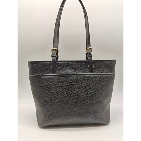 MICHAEL KORS Winston pebbled leather zip top women's large tote bag - BLACK - Picture 5 of 11